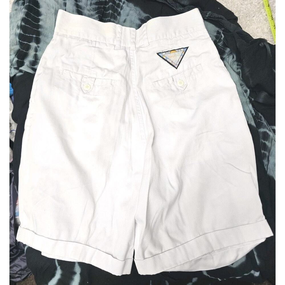 Vtg Bugle Boy High Waisted Shorts Womens 11W Mom Cuffed Twill Chino 80s Retro